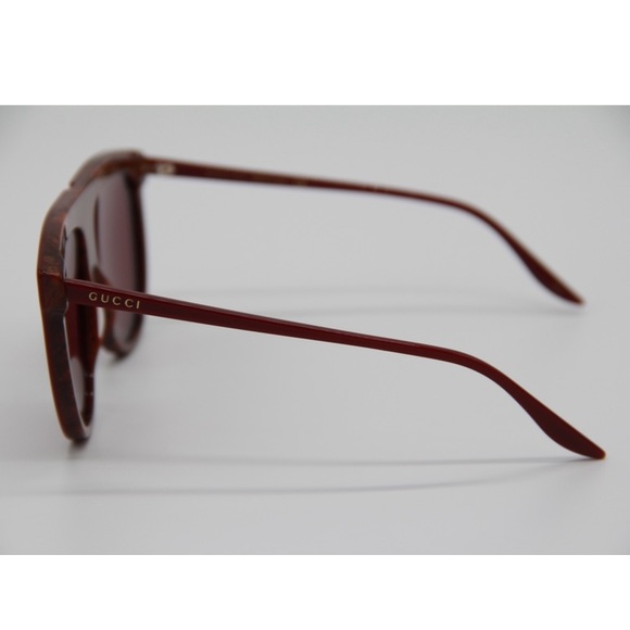 NEW GG0732S 003 UNISEX SHIELD SUNGLASSES GUCCI GG0732S BURGUNDY - Picture 7 of 13